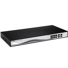 d-link des-1210-10 me b Управляемый коммутатор 2 уровня с 8 портами 10 100base-tx и 2 комбо-портами 100 1000base-t sfp