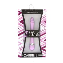 Closet Collection Тонкий розовый вибратор THE CARRIE B. TWISTER - 17,5 см. (розовый)