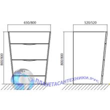 База под раковину напольная PIRAMIDE 800