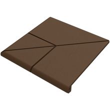 Экоклинкер Natural Натурал Brown Коричневый ступень угловая 330 мм*330 14 мм