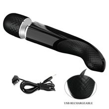 Черный вибратор-жезл Charming Massager Plus - 29 см. (246763)