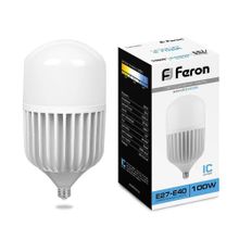 Feron Лампа светодиодная Feron E27-E40 100W 6400K Цилиндр Матовая LB-65 25827 ID - 235046