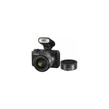 Canon Цифровой зеркальный фотоаппарат Canon EOS M Black Kit EF-M 18-55 IS STM + 22 STM + Speedlite 90EX (6609B027)