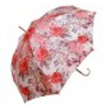 Зонт женский ручка трости с кисточкой, дизайн"цветочная нежность"