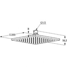 Верхний душ Kludi A-Qa (6442005-00) 200 мм