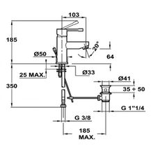 Teka Alaior 553420200 хром для умывальника с мет. донным клапаном