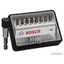 Bosch Набор 8 бит Robust Line S2 Extra Hard + держатель (2607002561 , 2.607.002.561)