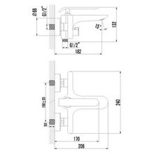 Смеситель Lemark Melange LM4914CW для ванны с душем