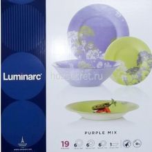 Столовый сервиз Luminarc PURPLE MIX & MATCH 19 предметов 6 персон ОАЭ N4651