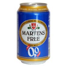 Пиво Мартенс Фри Безалкогольное, 0.330 л., 0.0%, фильтрованное, светлое, железная банка, 24