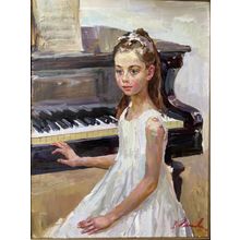 Картина маслом на холсте ❀ Юная пианистка