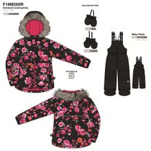Nano Костюм зимний для девочки (Куртка+черные брюки на лямках) F 18 M 250 2