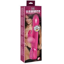 Ярко-розовый вибратор The Hammer - 30,5 см. ярко-розовый