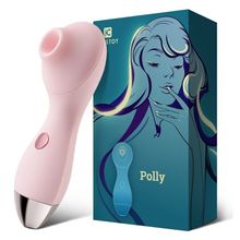 Нежно-розовый мембранный стимулятор клитора Polly - 13,3 см. (243759)