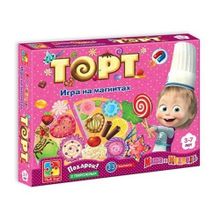 Игра на магнитах Маша и медведь Торт, 3+