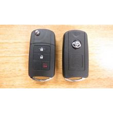 Корпус выкидного ключа для Тойота, 2+1 кнопка паника, 2012 -, toy43 (kt152)