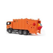 Bruder Мусоровоз Scania (цвет оранжевый) (подходит модуль со звуком и светом "H") 03-560