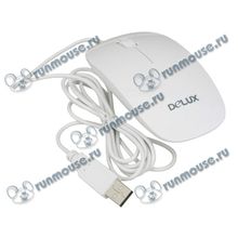 Оптическая мышь Delux "DLM-111", 2кн.+скр., белый (USB) (ret) [105068]