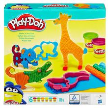 PLAY-DOH (Hasbro) Hasbro Play-Doh B1168 Игровой набор пластилина "Веселое Сафари" B1168