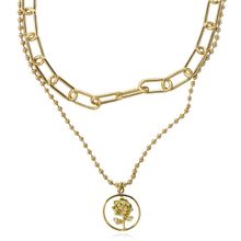 Многослойное колье "Роза" (арт. 83428-2)