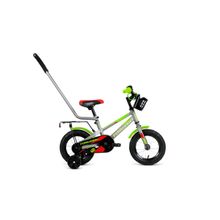 Детский велосипед FORWARD Meteor 12 серый зеленый (2021)