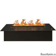 Электрокамин 3D Cassette 630М (черная панель + декоративные дрова) RealFlame с реалистичным эффектом живого огня 3D и пультом ДУ