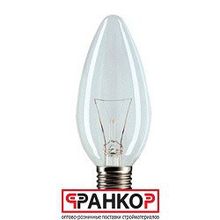 ЭРА лампа накаливания ДС свеча E27 40W 230V CL