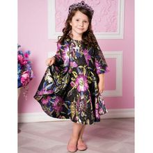 Sweet Berry лилово-черное в цветочек