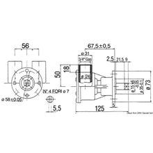 Osculati Nauco FPR043 flanged pump, 16.046.00