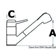 Osculati Однорычажный смеситель Olivia с выдвижной душевой лейкой, 17.019.00