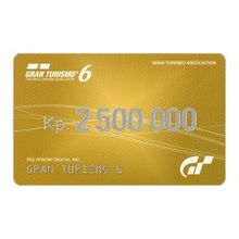 Карта оплаты Gran Turismo 6 2.5 млн. кредитов