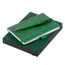 Набор подарочный Idea: авторучка и блокнот, зеленый