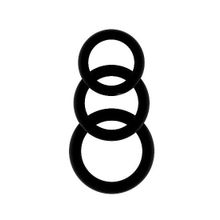 Набор из 3 чёрных эрекционных колец SONO No.25 Черный