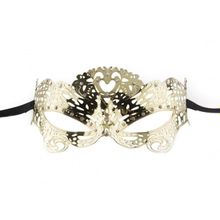 Shots Media BV Золотистая металлическая маска Butterfly Masquerade Mask