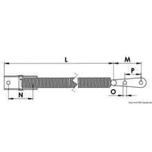 Osculati SS hatch stay 260 mm B, 38.421.66