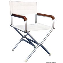 Osculati Director folding chair high-resistance white vinyl, 48.353.15