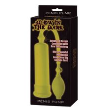 Светящаяся в темноте помпа GLOW IN THE DARK PENIS PUMP Желтый