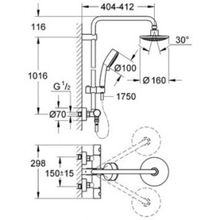 Душевая система Grohe New Tempesta Cosmopolitan 27922000