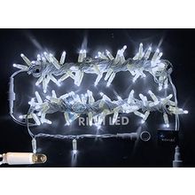 Rich LED RL-S10C-220V-CW W Уличная светодиодная гирлянда Нить 10 м, белый, пост свечение, провод белый