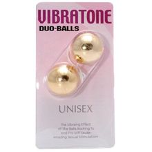 Шарики вагинальные золотые Vibratone dua-balls золотистый