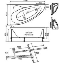 Акриловая ванна Triton Кайли 150x100