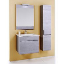 Aqwella Тумба с раковиной Бриг 60 подвесная, дуб седой