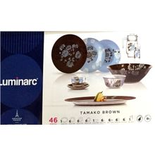 Столовый сервиз Luminarc TAMAKO BROWN 46 предметов 6 персон ОАЭ N9718