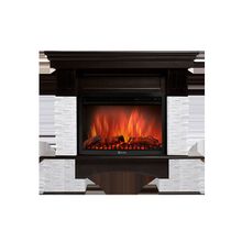 Портал Firelight Pietra Nuovo 25 камень сланец белый, шпон темный дуб