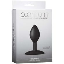 Doc Johnson Черная анальная пробка Platinum Premium Silicone - The Minis Spade Small - Black S