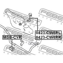 Втулка Стабилизатора | Зад Прав Лев | Mitsubishi Lancer Cy Cz# 2007.03-2013.02 [Eur] D=18 Мм Febest арт. MSBCYR