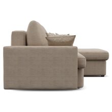 Смарт Диван угловой Пекин Бежевая рогожка Еврокнижка