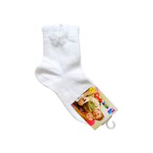 Conte (Конте) Носки детские TIP-TOP (декор бабочки), артикул 000, цвет белый (для девочек)