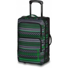 Дорожная сумка для ручной клади для женщин On Roller 36L VerDe VrD принт в виде фантазийных чёрных серых и зелёных полос
