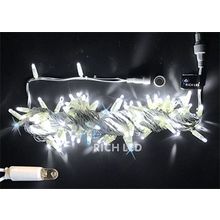 Rich LED RL-S10CF-24V-CW W Уличная светодиодная гирлянда Нить 10 м, белый, мерцание, провод белый